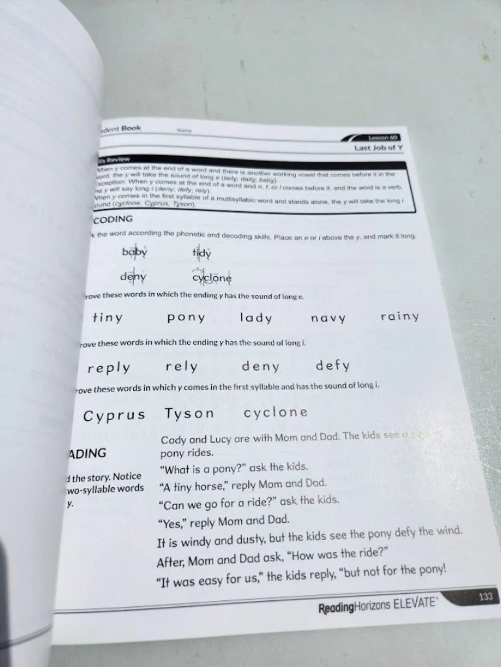NEW ReadingHorizons Elevate Student Book Workbook Textbook Worktext 4th Edition